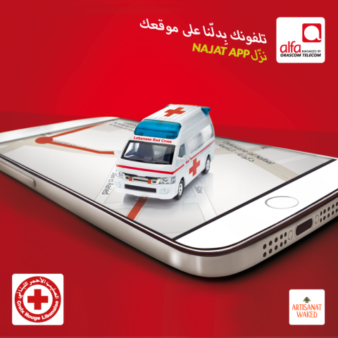 Alfa officially launches the free “Najat” application for the Lebanese Red Cross on smartphones